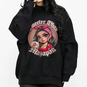Chicana Cartoon Design Chicano Clothes Valentine Day Gift Unisex Hoodie Medium Heavy Sweatshirt T Shirt for Men & Women Full Size S-5XL 2001