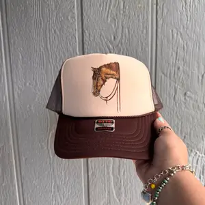 Brown on brown horse Tucker hat