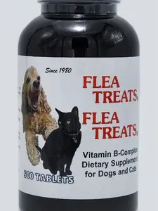 Flea Treats Vitamin B-Complex Dietary Supplement for Dogs and Cats - 500 Tablet Bottle