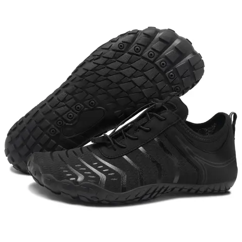 Reazuoy Women's Barefoot Water Shoes - Slip-On Synthetic Polyester Casual Trainers, Wide Toe Box, Flexible 0-Drop Sole, Breathable, Non-Slip, Lightweight Shoes for Women, All Seasons for Outdoor, Gym