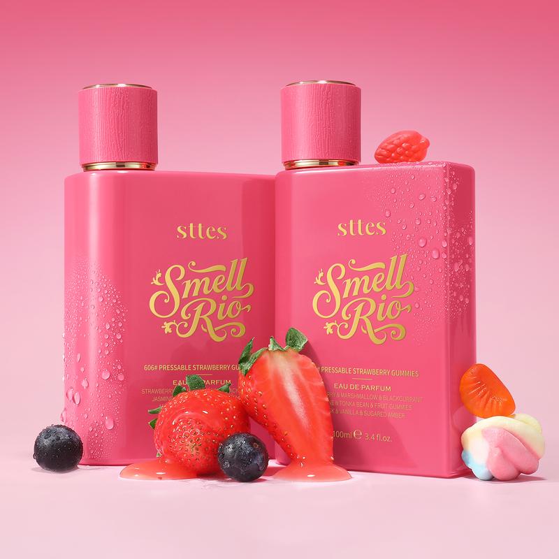 New Sttes Perfume 606# (Pressable Strawberry Gummies) – Eau de Parfum for Women – Richer Scent, Longer Lasting – Strawberry, Marshmallow, Fruit Gummies, Vanilla – Perfumes & Fragrances(100ml / 3.4 fl oz)