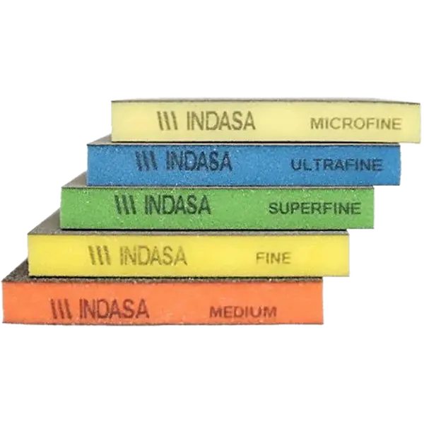 INDASA Double Sided Sanding Sponge – Flexible Abrasive Pad