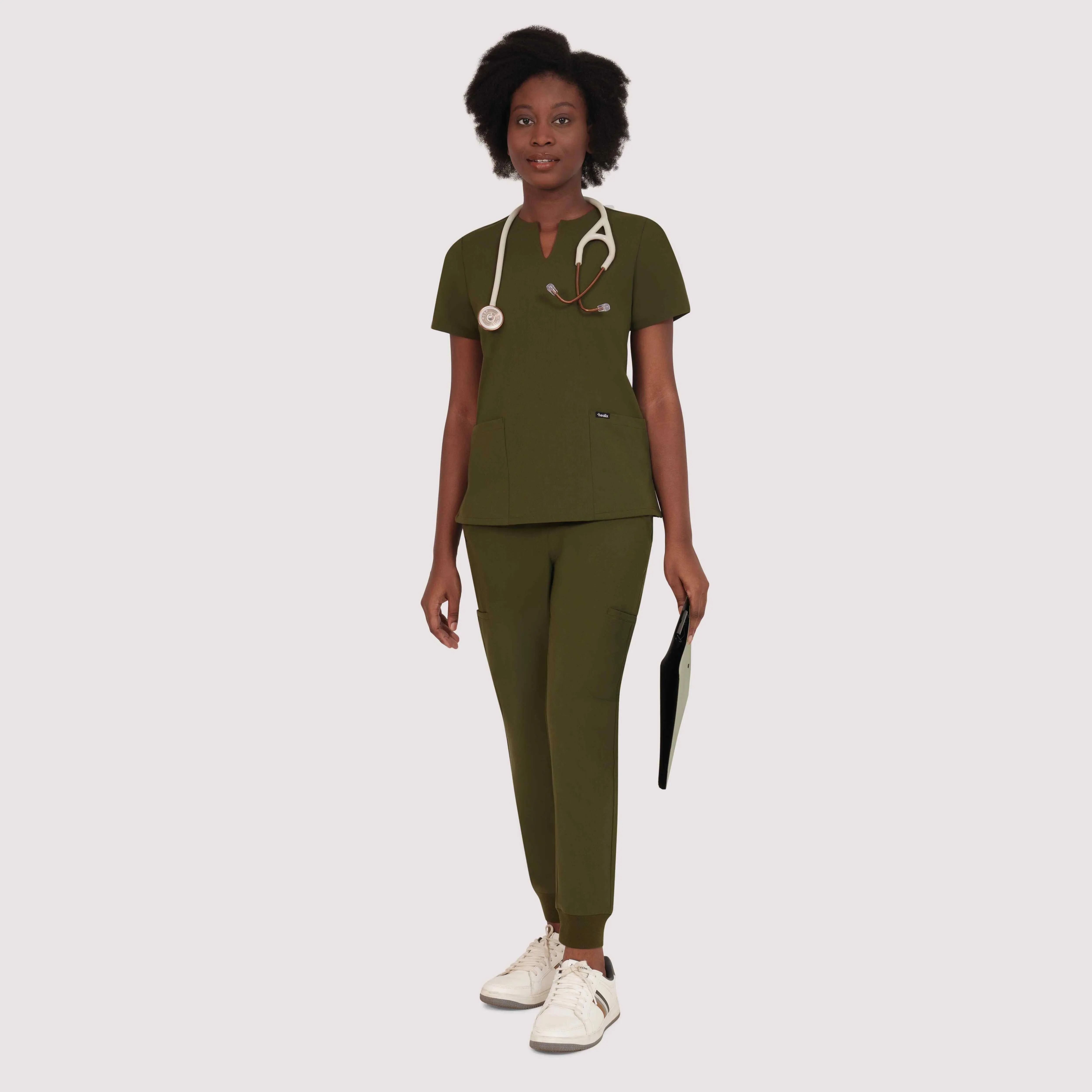 Nexa Six-Pocket Scrub Top