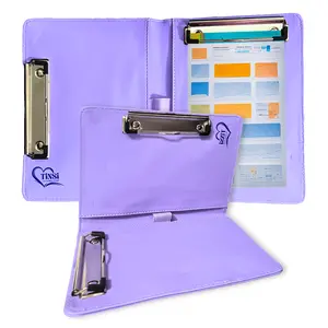 TiNSi Small PU Leather Clipboard – Lavender (6” x 9”)