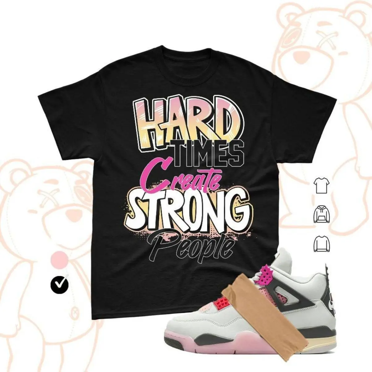 4 Comic Shirt, 4 Comic Graphic T-Shirt, Hard Times Tee Match Sneaker