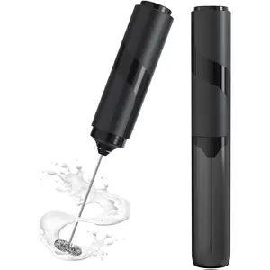 Milk Frother Handheld with Cover, Battery-Operated Electric Foam Maker Frother Wand, Whisk Drink Mixer & Foamer for Coffee, Latte, Matcha, Hot Chocolate