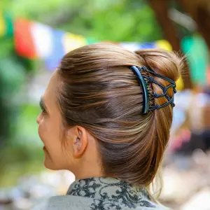 Comfy Comb - Pretzel & Celtic Stretchy Double Comb MEDIUM SIZE for Fine Thin Hair Comfy Comb - Pretzel & Celtic Stretchy Double Comb MEDIUM SIZE for Fine Thin Hair