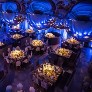 INFLATABLE SILVER MIRROR SPHERES  Balloons Decoration Colorful Durable weeding decor, party supplies musical concert stage decor props giant prop  Chirstams