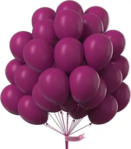 PartyWoo Elegant Dark Purple Grape Rubber Decorative Balloons, 50 Pcs 12-Inch Dark Magenta Plum Latex Helium Balloons for Graduation, Celebration Party Decorations Purple-F13, Versatile Decorations
