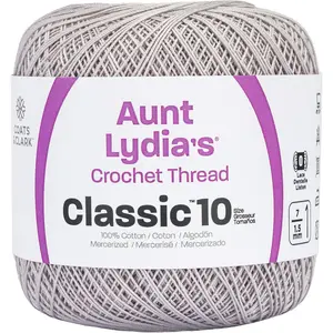 154-435 Classic Cotton Crochet Size 10 Silver