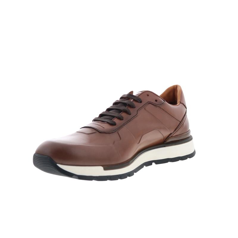 Bruno Magli Davio DAVIO2 Mens Brown Leather Lace Up Lifestyle Sneakers Shoes