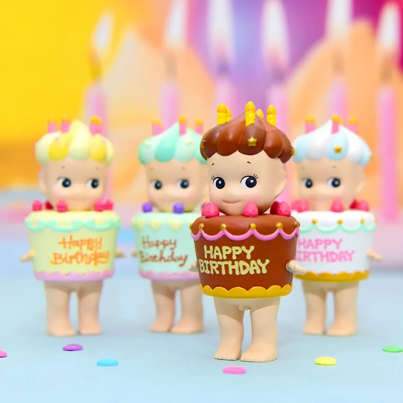 Sonny Angel Birthday Gift Cake Series Blind Box Figure, Birthday Cake Mini Art Toy