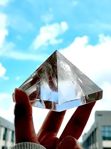One Piece of Elegant Clear Quartz Pyramid, a White Crystal Tower, Natural Crystal Tower for Home Decor, Mineral Decoration, Or As a Gift