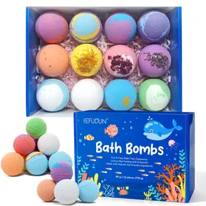 Sefudun Toy Bath Salt Bombs 12pcs, Enjoy Relaxing Bath Time, Experience Happiness in Bubble Baths, Perfect for Bathroom Fun
