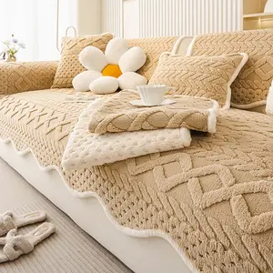 Non-Slip Irregular Shape Sofa Cushion, Soft Warm Plush Cover, Sofa Couch Covers, Washable &, Ideal for Living Room Bedroom Office