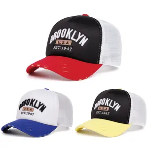 Men / Woman Adult Baseball Cap BROOKLYN 1947 Alphabet Embroidered Design Mesh Hat Outdoor Activity Adjustable Casual Hat Spring Autumn Travel Tourism Beach Holiday Caps