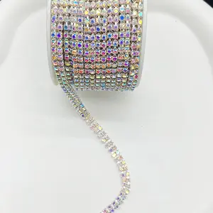 One Piece Long Rhinestone Trim DIY Handmade Clothing Shoe Hat Bag Decoration Accessories, Fashionable Jewelry Accessory