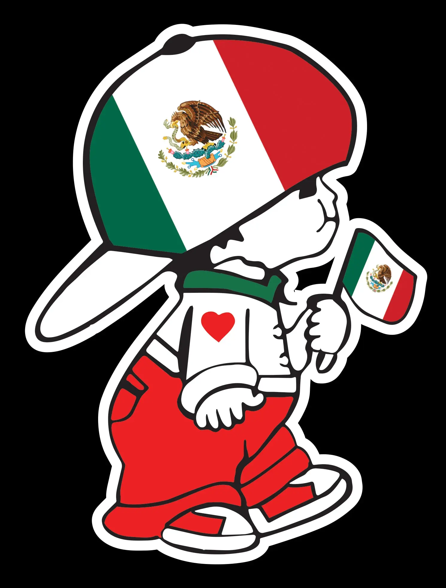 Mexican Boy Decal Car Window Vinyl Sticker Mexico flag with boy Sticker Monito Mexicano decal