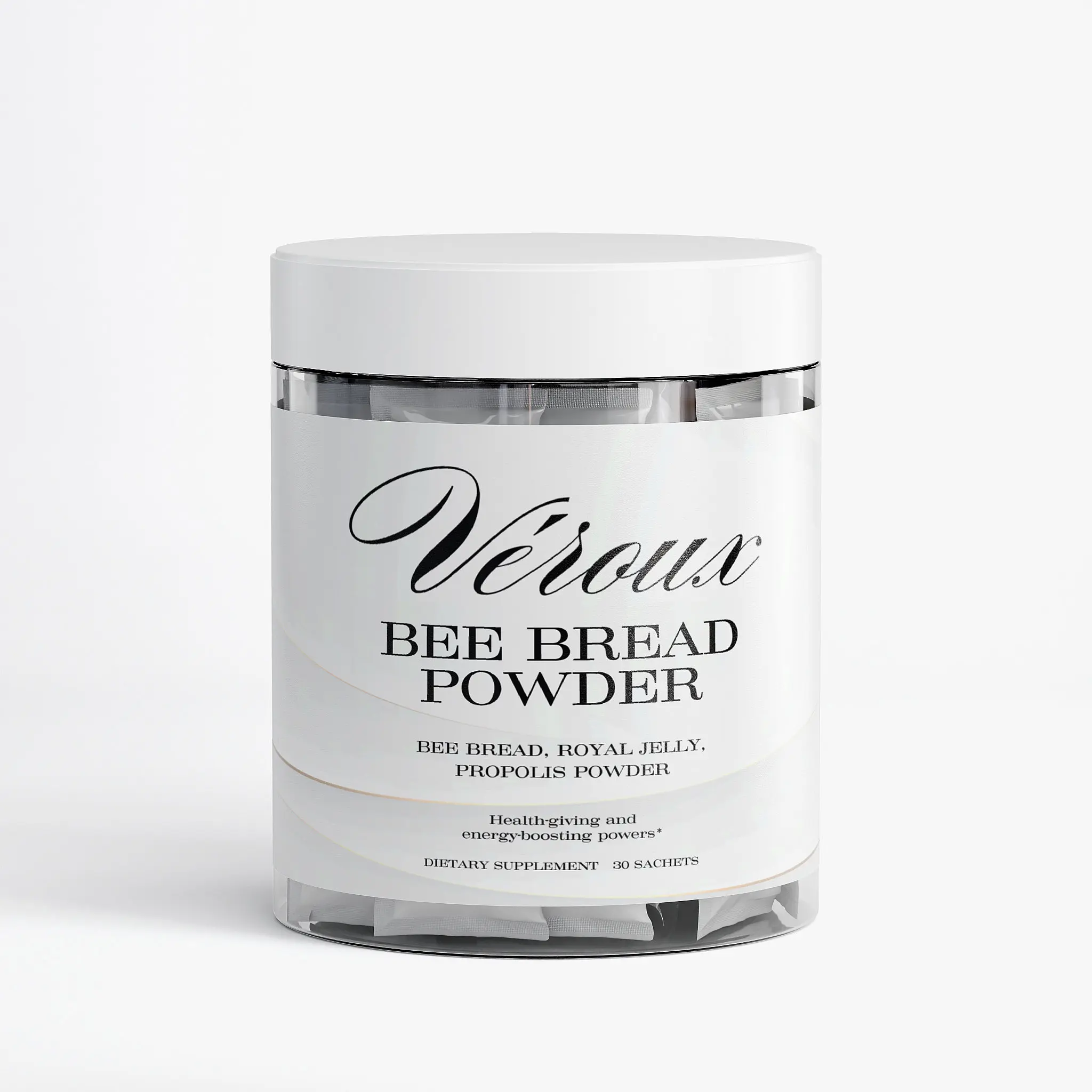 Véroux Bee Bread Powder - Bee Bread Royal Jelly & Propolis Powder - 30 Sachets - Energy Boosting & Healthgiving - Dietary Supplement - Made in Latvia