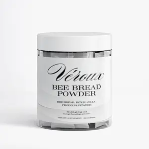Véroux Bee Bread Powder - Bee Bread Royal Jelly & Propolis Powder - 30 Sachets - Energy Boosting & Healthgiving - Dietary Supplement - Made in Latvia