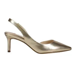Nina Womens Nina60 Metallic Pointed Toe Slingback Pumps Dress Casual Mid Heel 2-3" - Gold
