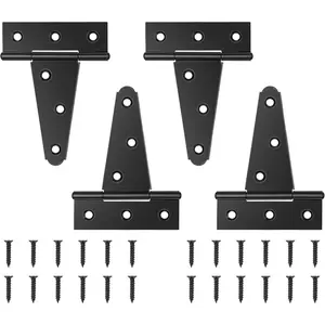 4 Pack 4 Inch Hinges Heavy Duty Gate Door Hinges for , Vinyl and Metal Gates, T Strap Gate Hinges  for Smaller Projects Like Cabinet Doors, Small Garden Gates, or Shed Windows