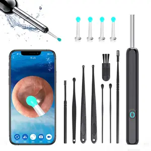 Ear Wax Removal Tool with Camera Portable Type-C Rechargeable Earpick Waterproof Endoscope HD Camera 360° Wide Angle Compatible with iPhone Android Perfect for Birthday TikTokShopHolidayHaul