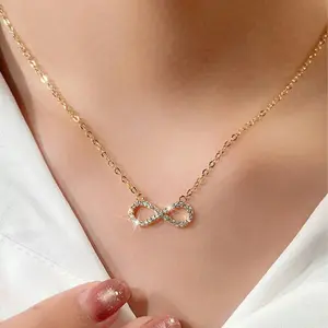 Women's Infinity Symbol Necklace - Fashionable Clavicle Chain with Unique Design