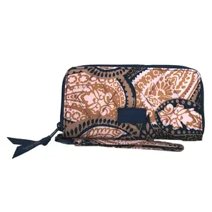 Vera Bradley Ultralight RFID Accordion Wristlet Wallet, Fern Paisley