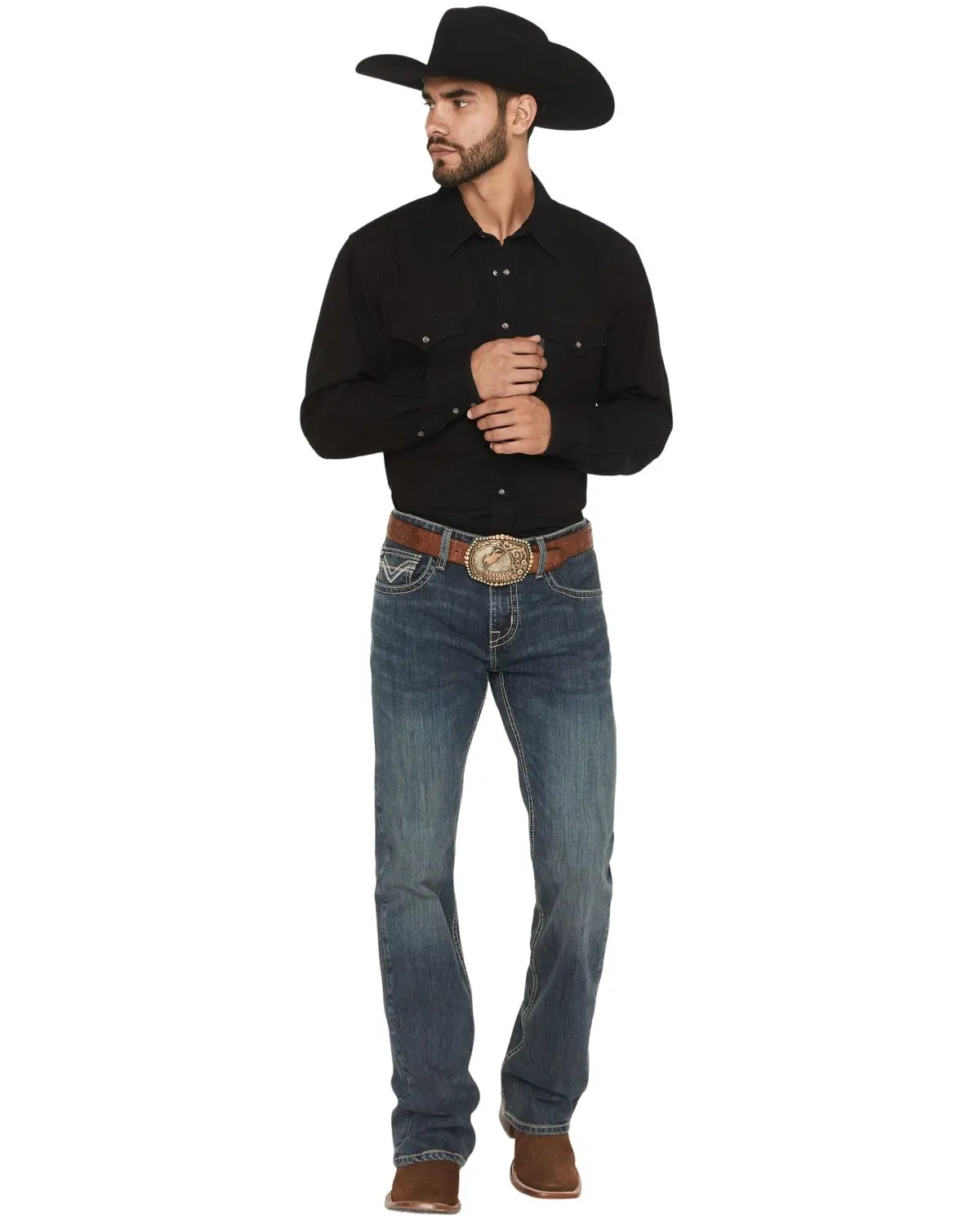 Rock & Roll Denim Men's And Men'S Dark Wash  Bootcut Reflex Stretch - Bm0pd08014