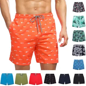 Mens Swim Trunks Quick Dry Beach Shorts Mesh Lining Swimwear Bathing Suits with Pockets