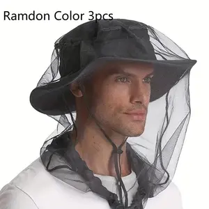 3pcs Mesh Face Mask, Outdoor Anti-Mosquito Mesh Mask Protector, Unisex Face Cover for All Seasons, Ideal for Outdoors & Daily Use