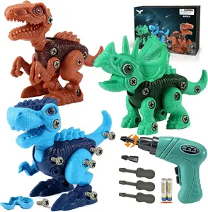 ys Stem Dinosaur y: Take Apart ys for  3-5| Learning Educational Building construction Sets with Electric Drill| Birthday Gifts for ddlers Boys Girls   6 7 8 Year Old