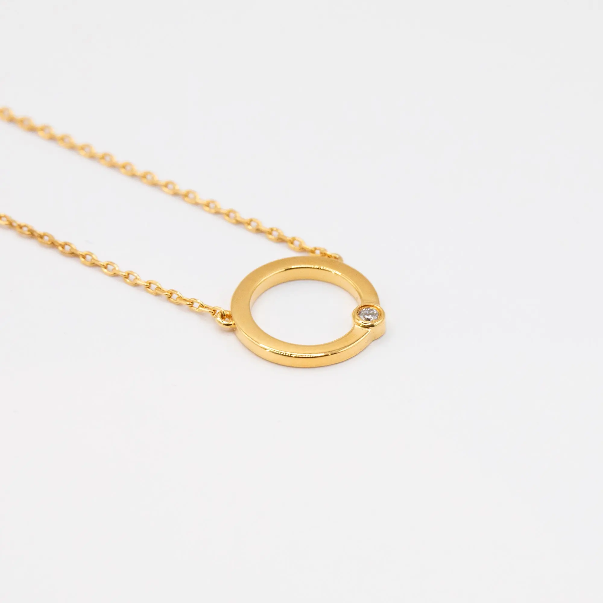 Diamond Circle Necklace