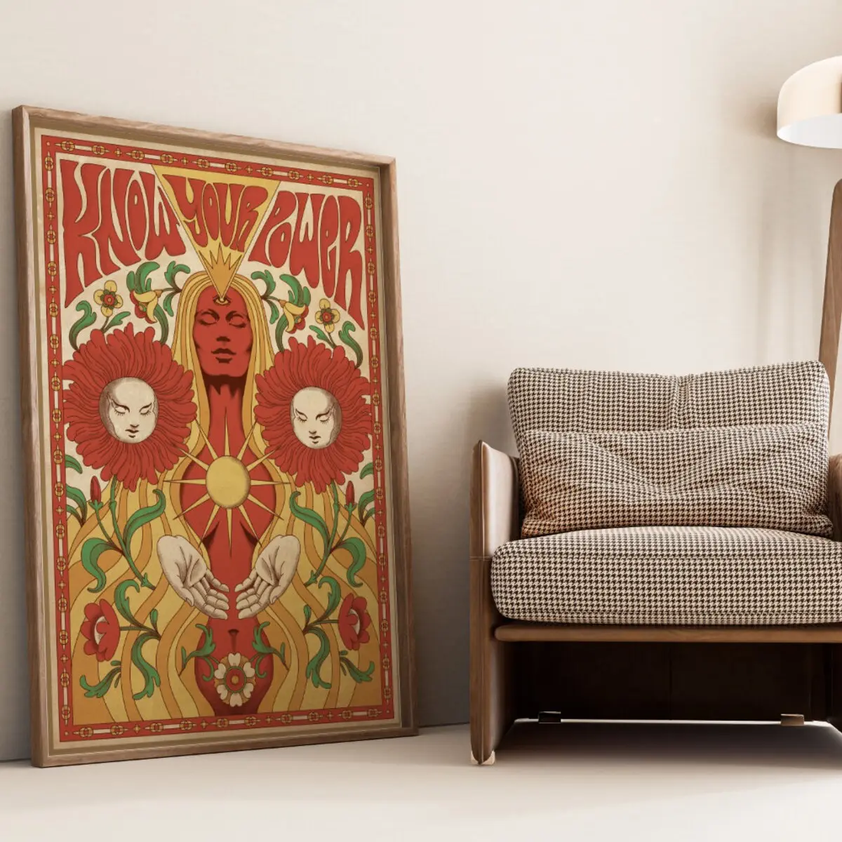 Poster Women Power Poster  | Hippie 70s Know your Power Decor Photo