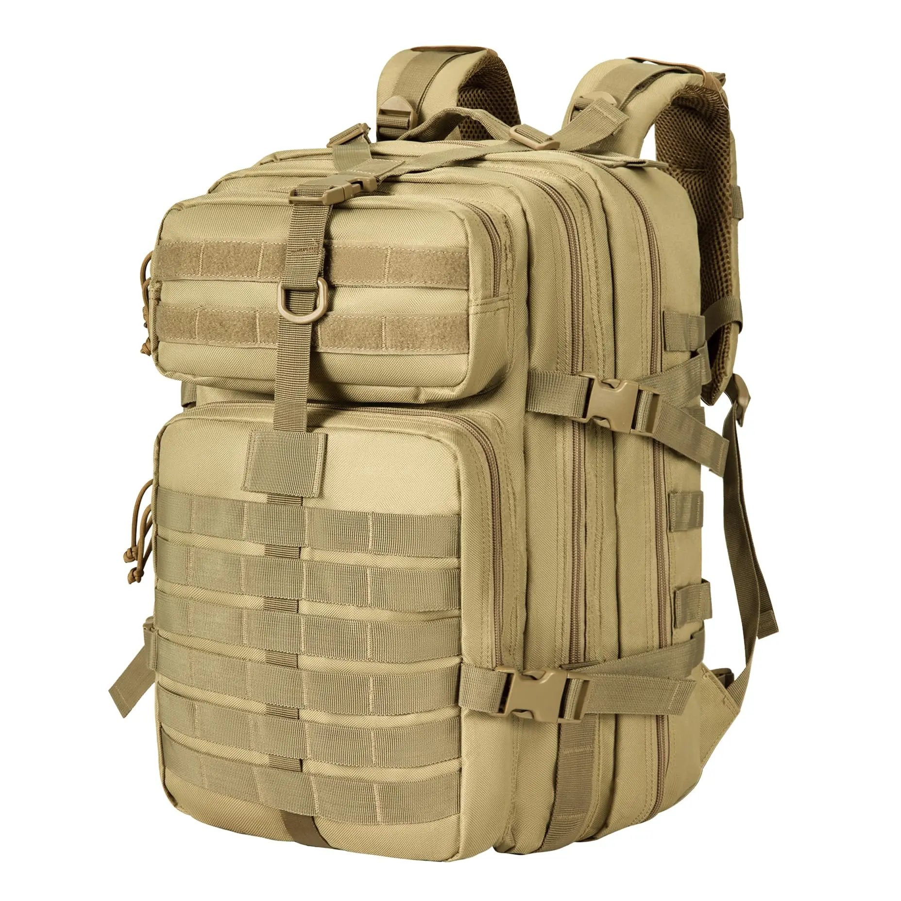 Outdoors Backpack - Large Army 3 Day Assault Pack Molle Bag Rucksack 40l (khaki)