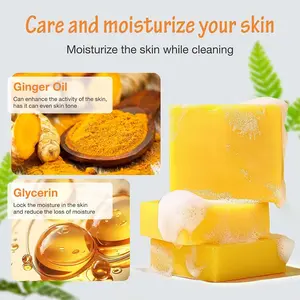 Turmeric Soap Deep Cleansing & Moisturizing for Facial & Body Unisex Moisturizer Hydrating Cleanser for All Skin Types