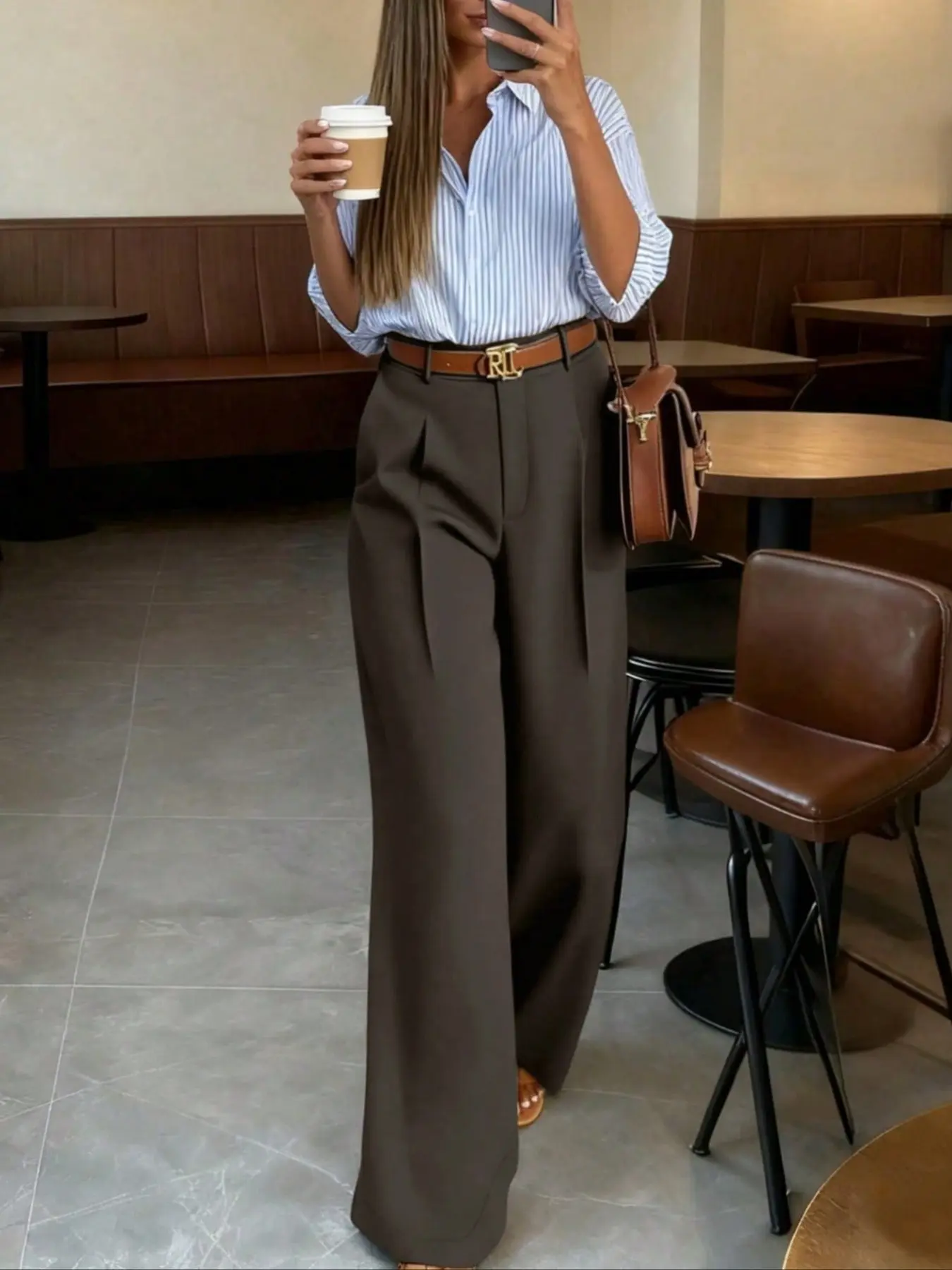 Vintage High Waist Women's Suit Pants, Loose Fit, Drapey, Suitable for  Spring & Fall, Office Wear, Casual Style, Pockets, Casual Bottoms - TikTok  Shop