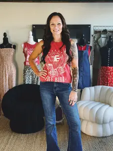 The Free Bird Graphic Tank (Red)