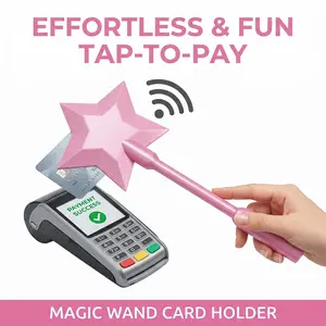 3D Printed Credit Card Wand Tap to Pay, Magic Fairy Pay Wand, Starlight Magic Wand Tap-to-Pay Card Holder, Fun Unique Creative Gifts