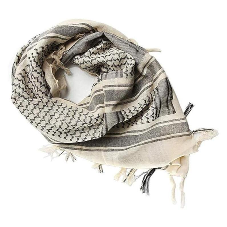 Unisex Winter Tactical Shemagh Scarf - Windproof Warm Keffiyeh Wrap - Full Face Cover for Outdoor Riding