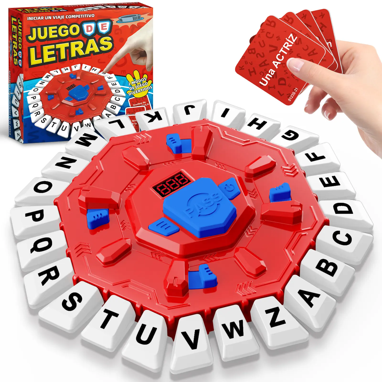 Juego de Mesa en Español con Pantalla Digital y 2 Modos de Juego, 35 Tarjetas Doble Cara, Ideal para Fiestas y Aprendizaje Interactivo, Juegos de Mesa para Niños y Adultos