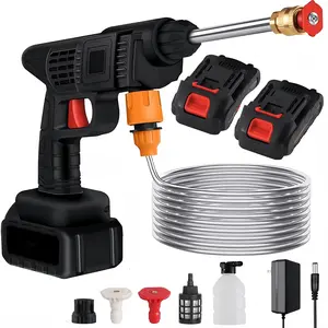 48V Cordless Portable Pressure Washer Gun with Double Battery, Adjustable Nozzle & 5M Hose – High Pressure Wireless Water Gun for Car & Bike Cleaning