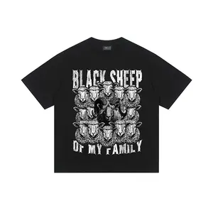 BLACK SHEEP OF THE FAMILY T-Shirt | GOAT Print Unisex Tee | 270Gsm Heavyweight 100% Cotton Streetwear | TikTok Viral Graphic Crewneck | Soft Oversized Fit for Women & Men #fallfreshness
