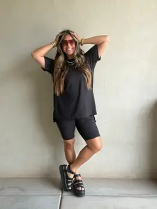 Jillian Heavenly Biker Set in Black