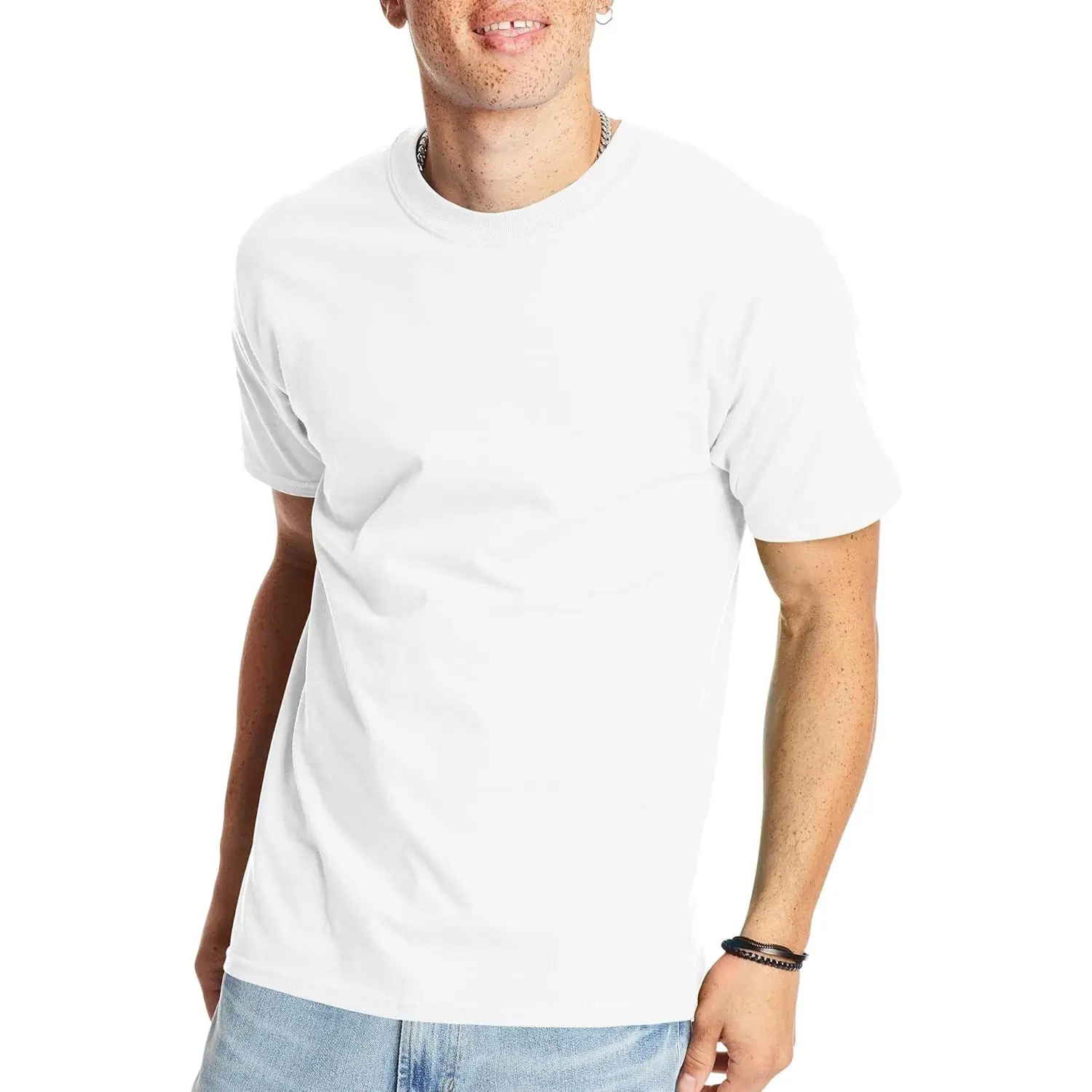 Hanes Men's Beefy-t T-Shirt, Heavyweight Cotton Tee, 1 Or 2 Pack, Big & Tall