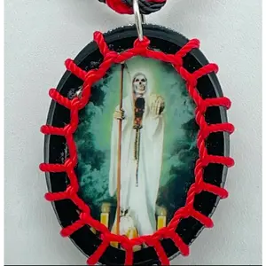 Santa Muerte Scapular Necklace