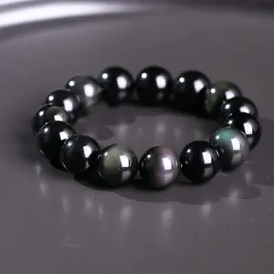 Happiness Crystal sliver obsidian bracelet