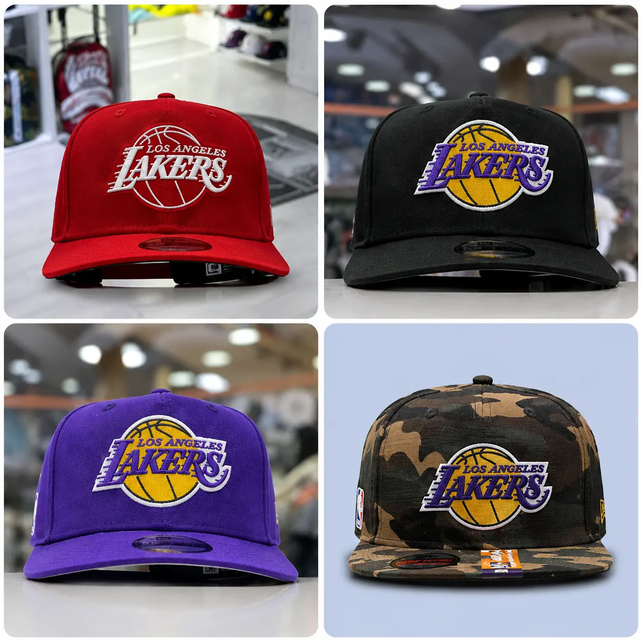 NEW ERA Los Angeles Lakers NBA Snapback Fitted Flat Brim Adjustable Cap-New Era NBA Los Angeles Lakers 9FIFTY Snapback Adjustable Basketball Cap
