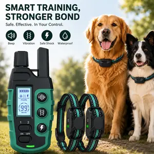 Electronic Dog Training Collar with Remote, Beep Vibration Safe Shock, 3300FT Control Range, Train 2 Dogs Simultaneously, Waterproof Receiver, Long Battery Life for Small to Large Dogs